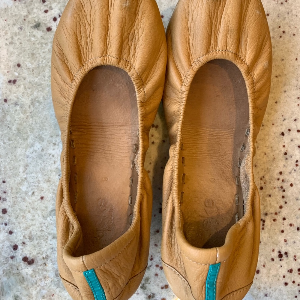 Tieks camel colored size 9